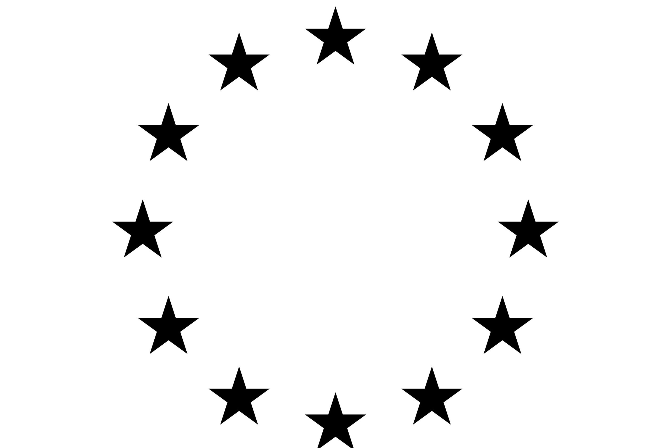 The,Wreath,Of,Stars,Of,Eu,Isolated,On,White,Background.
